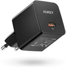 AUKEY Mini wall charger PA-Y20S Black 1xUSB-C 20W PD Power Delivery