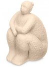 Figūrėlė Sėdinti moteris keramikinė kreminė 19x18x32 cm Giftdecor 94253