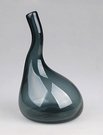 Glass vase H33.5 cm gray