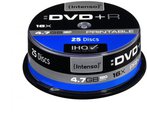1x25 Intenso DVD-R 4,7GB 16x Speed Cakebox printable
