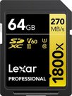 Lexar Pro 1800x SDXC R270/W180 64GB U3 (V60) UHS-II