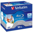 1x10 Verbatim BD-R Blu-Ray 25GB 6x Speed, printable, Jewel Case