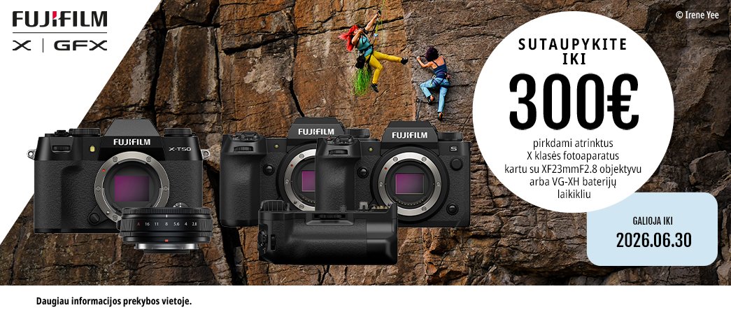 💰 Sutaupykite pirkdami specialius Fujifilm rinkinius! 📸