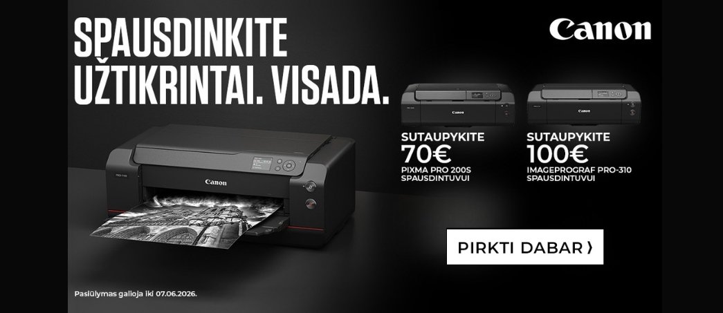 🖨️ Nuolaidos atrinktiems Canon spausdintuvams! ✅