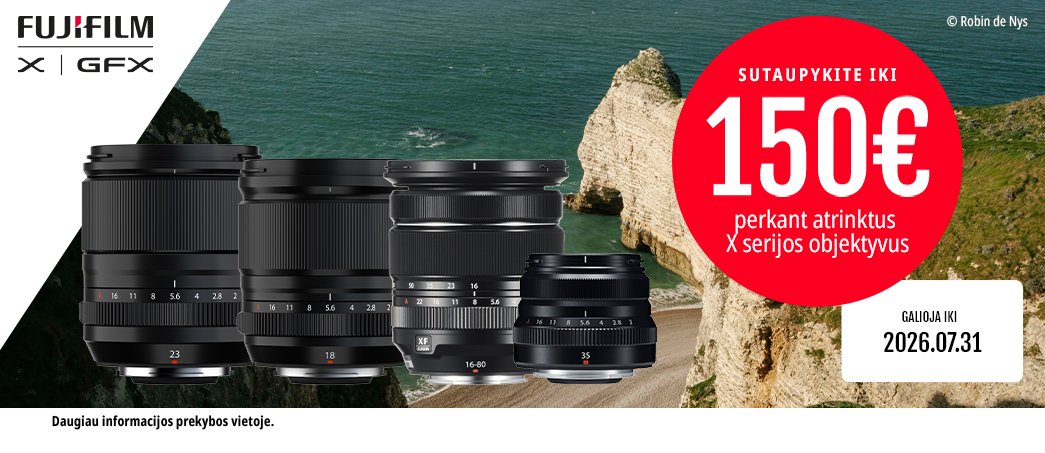 Fujifilm objektyvų vasaros akcija 🏖️📸💰
