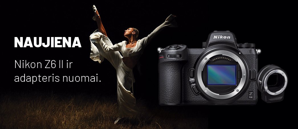 Naujiena: Nikon Z6 ii ir adapteris nuomai.