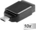 10x1 Verbatim Store n Stay 8GB USB 2.0 + OTG Adapter micro USB