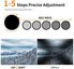 49mm Black Mist 1/4 and ND2-ND32 (1-5 Stop) Variable ND Lens Filter 2 in 1 with 28 Multi-Layer Coatings - Nano X Series