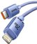 Baseus Crystal cable USB-C to Lightning, 20W, PD, 2m (violet)