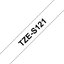 Brother TZe-S121, Strong 9mm black on clear flexible tape