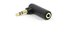 Cablexpert 3.5 mm Stereo Audio Right Angle Adapter A-3.5M-3.5FL