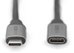 Digitus USB-C/M to USB-C/F Extension Cable  DB-300230-010-S USB-C jack, USB C, plug, Black, 1 m