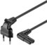 Goobay 97344 Euro connection cord, both ends angled, 0.75 m, black