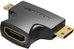 HDMI - Mini/Micro HDMI Adapter 2in1 Vention AGFB0 (Black)