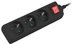 Lanberg Power strip 1.5m, black, 3 sockets, with switch, cable made of solid copper