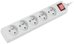 Lanberg Power strip 1.5m, white, 5 sockets, with switch, cable made of solid copper