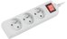 Lanberg Power strip 3m, white, 3 sockets, with switch, cable made of solid copper