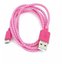Omega кабель microUSB 1м, розовый (42319)