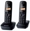 Panasonic KX-TG1612FXH Cordless phone, Black / LCD / Memory 50 numbers / Memory for 50 incoming numbers / (10levels) Auto-repeat, ringtone 12, selectable 16 tone / Wall-mount option