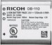 RICOH RECHARGEABLE BATTERY DB-110 OTH