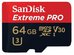 SanDisk MicroSDHC V30 95MB 64GB Extreme Pro SDSQXXG-064G-GN6MA