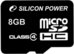 Silicon Power карта памяти microSDHC 8GB Class 4 + USB считыватель