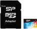 Silicon Power карта памяти microSDXC 64GB Superior UHS-I U1 + адаптер