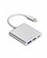 TB Adapter HUB USB C 3w1 - HDMI, USB, PD silver