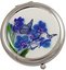 Veidrodukas su mėlynos orchidėjos piešiniu D 6.5 cm HL24 metalinis