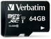 Verbatim microSDXC 64GB Class 10 incl Adapter