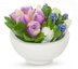Žvakė pavasarinių gėlių puokštė vazonėlyje 10,5 x 8,5 cm LAW3931