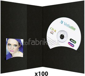 1x100 Daiber Folders with CD archieve, 10x15, black