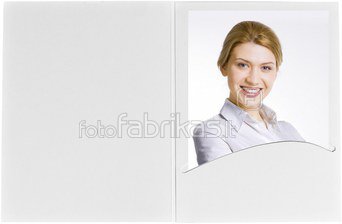 1x100 Daiber Portrait folders Profi-Line 10x15 white silk
