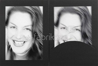 1x100 Daiber Portrait folders w. passepartout 13x18 black