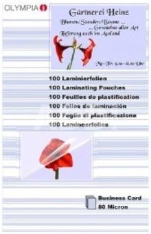 1x100 Olympia Laminating Pouches Business Cards 80 micron 9169