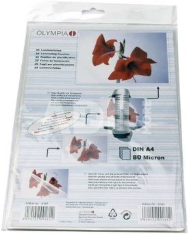 1x25 Olympia Laminating pouches DIN A4 80 micron