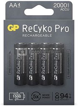 1x4 GP ReCyko Pro NiMH Battery AA/Mignon 2000mAh Pro