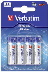 1x4 Verbatim Alkaline Batterie Mignon AA LR6
