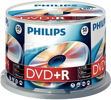 1x50 Philips DVD+R 4,7GB 16x SP