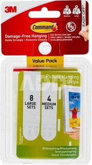 3M COMMAND HANGING STRIPS VALUE PACK