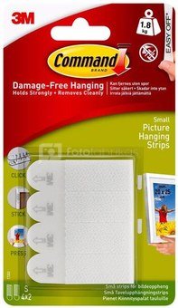 3M COMMAND HANGING STRIPS WHITE SMALL SET/4