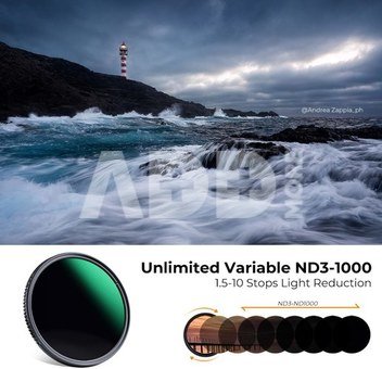 40.5mm Variable ND3-ND1000 ND Filter (1.5-10 Stops)