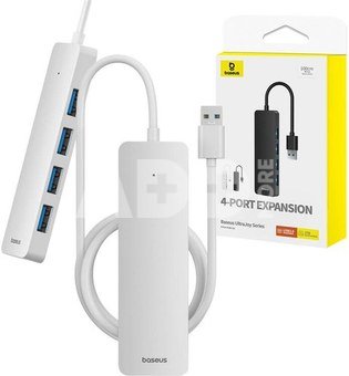 4in1 Hub Baseus UltraJoy Lite USB-A to USB 3.0 1m (white)