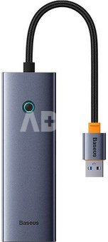 4in1 Hub Baseus UltraJoy USB-A to USB 3.0 + RJ45 (space grey)