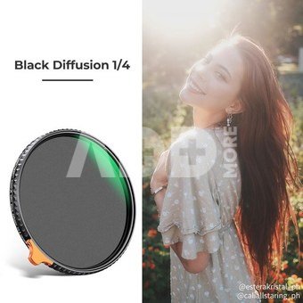 58mm Black Mist 1/4 and ND2-ND32 (1-5 Stop) Variable ND Lens Filter 2 in 1 with 28 Multi-Layer Coatings - Nano X Series