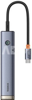 6-Port HUB AIR Baseus UltraJoy Series Type-C - HDMI, USB3.0x2, USB2.0, C3.0, PD (grey)