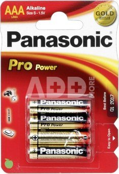 60x4 Panasonic Pro Power LR 03 Micro AAA maitinimo elementai