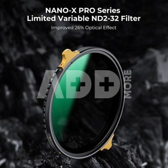 72mm ND Filters ND2-32 Adjustable, HD Ultra-Thin Copper Frame, 36-Layer Anti-Reflection Green Film, Nano-X PRO Series