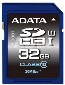 A-DATA 64GB Premier SDHC UHS-I U1 Card (Class10) read/write speeds of up to 50/33 MB/sec Retail