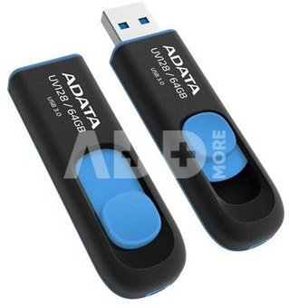 A-DATA DashDrive UV128 64GB Black+Blue USB 3.0 Flash Drive, Retail